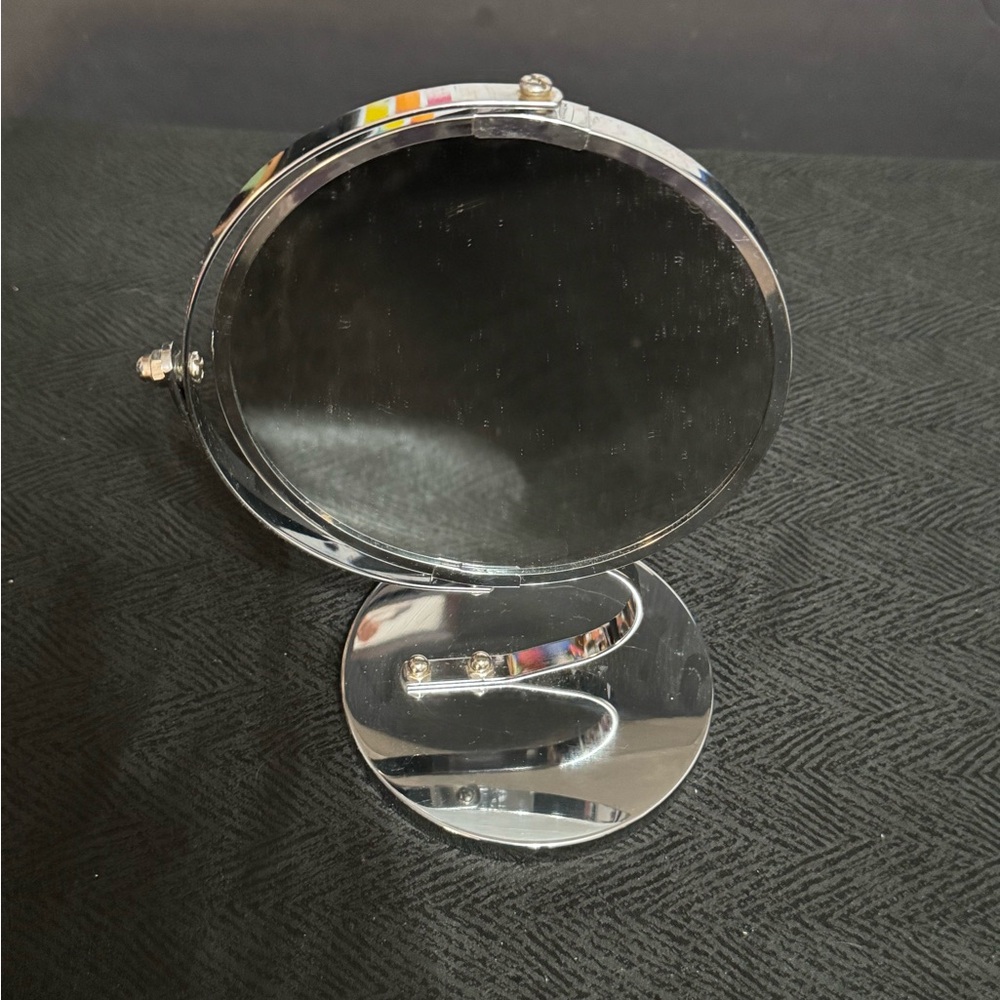Silver Round Vanity Mirror